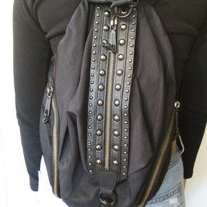 Rebecca Minkoff Julian studded black backpack. New